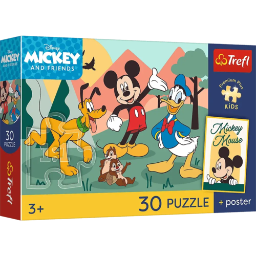 Puzzle 30 MYSZKA MIKI Bajkowe chwile + plakat 1