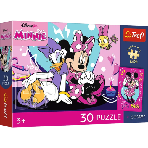Puzzle 30 MYSZKA MIKI Radosna Minnie + plakat 1
