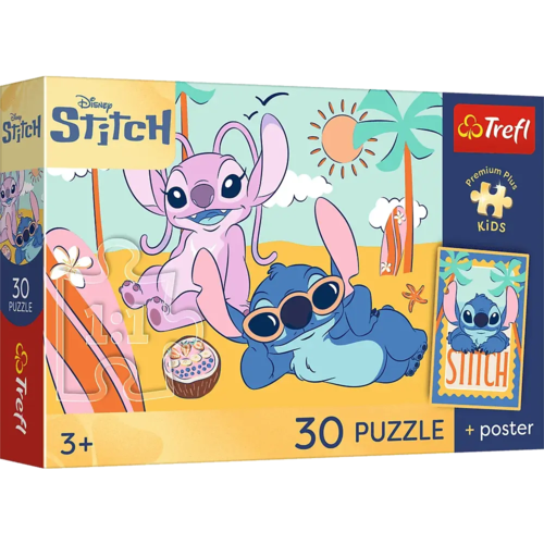 Puzzle 30 STITCH Uśmiech Stitcha + plakat 1