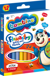 Flamastry BAMBINO 12 kolorów 1