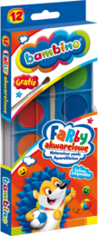 Farby akwarelowe BAMBINO 12 kolorów 1