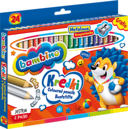 Kredki BAMBINO w drewnianej oprawie 24 kolory 1