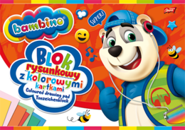 Blok rysunkowy 16k kolorowe kartki BAMBINO 1