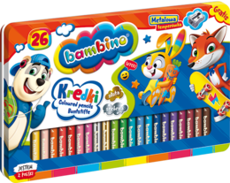 Kredki Bambino 26 kolorów + temperówka 1