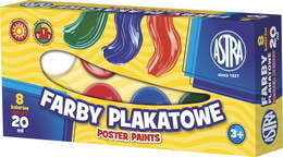 Farby plakatowe 8 kolorów ASTRA 1