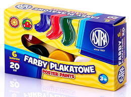 Farby plakatowe  6 kolorów ASTRA 1