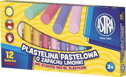 Plastelina pastelowa 12 kolorów o zapachu limonki ASTRA 1