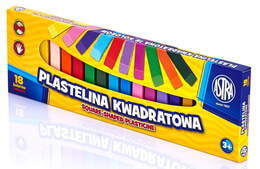 Plastelina kwadratowa 18 kolorów ASTRA 1