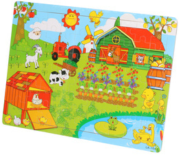 PUZZLE DREWNIANE FARMA UKŁADANKA 1