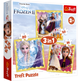 Puzzle 3w1 Frozen 2 Moc Anny i Elsy 1