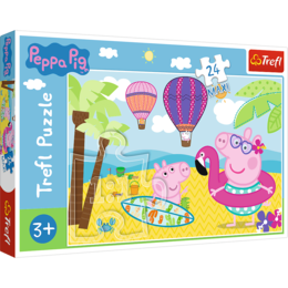 Puzzle 24 maxi Świnka Peppa na wakacjach 1