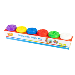 Masa plastyczna plastyczna 6 pojemniczków CIASTOMASA Smily Play 1